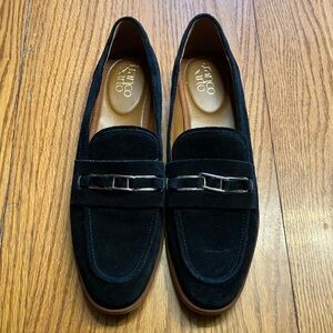 Black Franco Sarto Suede Loafers